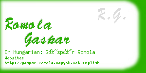 romola gaspar business card